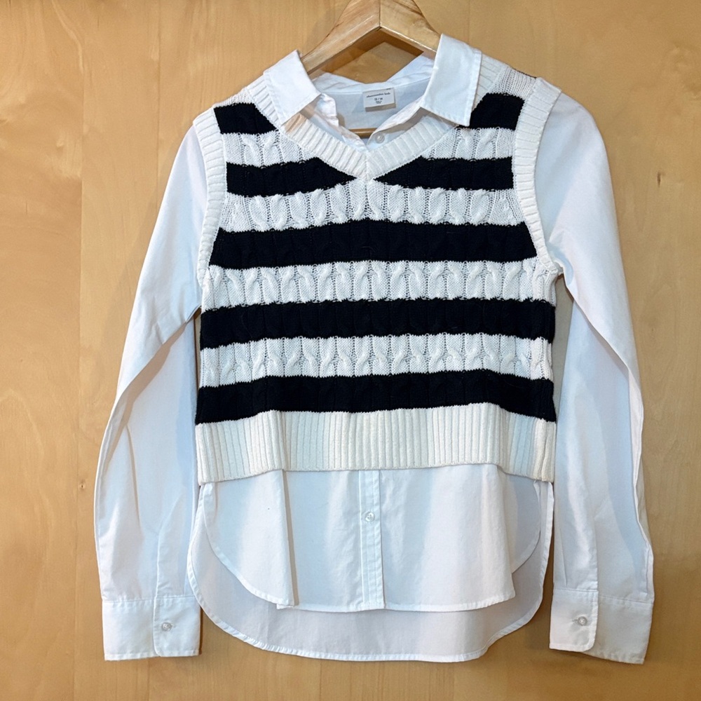 Abercrombie Kids White Collared Shirt